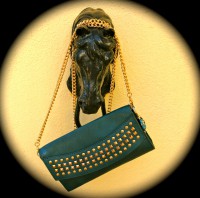 Mini clutch tachas azul