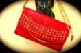 Mini clutch tachas rosa