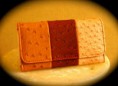 Cartera monedero piel de avestruz